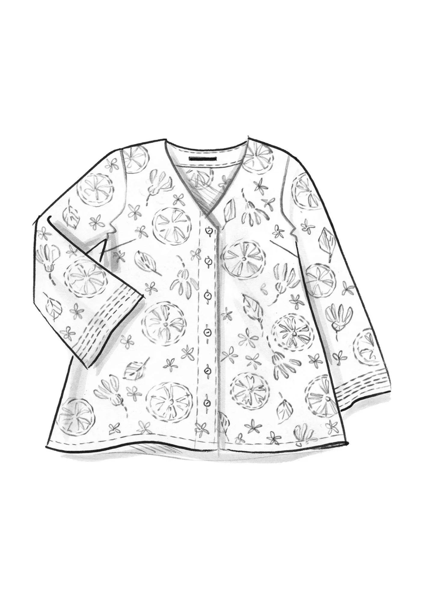 Blus "Clementine" i ekologisk bomull-Gudrun Sjödén Clearance