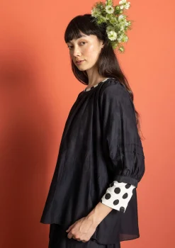Blus i bomull/siden-Gudrun Sjödén Sale