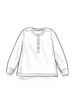 Farfarströja i ekologisk bomullsrib-Gudrun Sjödén