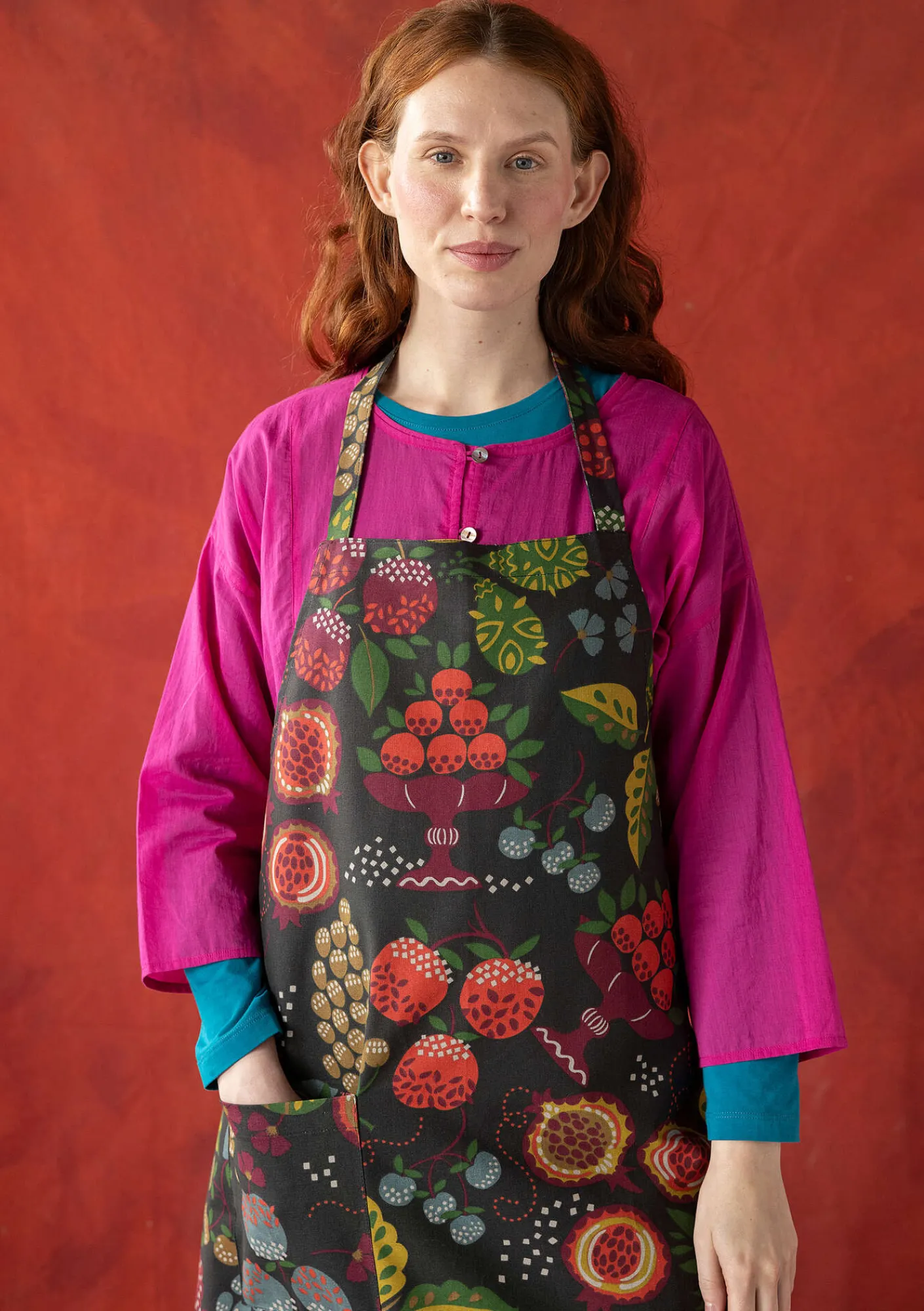 Förkläde "Fruits" i ekologisk bomull-Gudrun Sjödén Discount