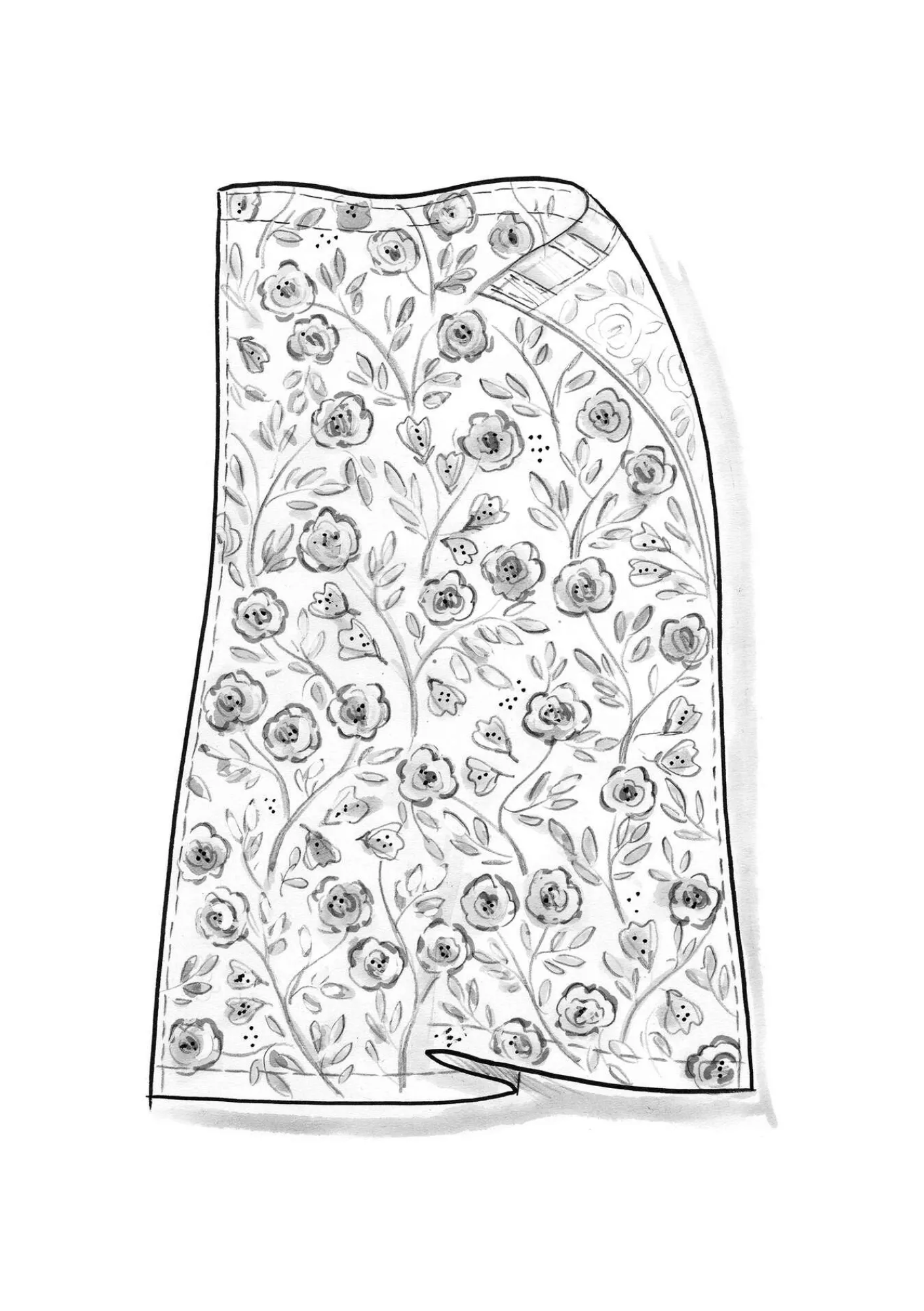 Gardin "Wild rose" i lin/bomull-Gudrun Sjödén New