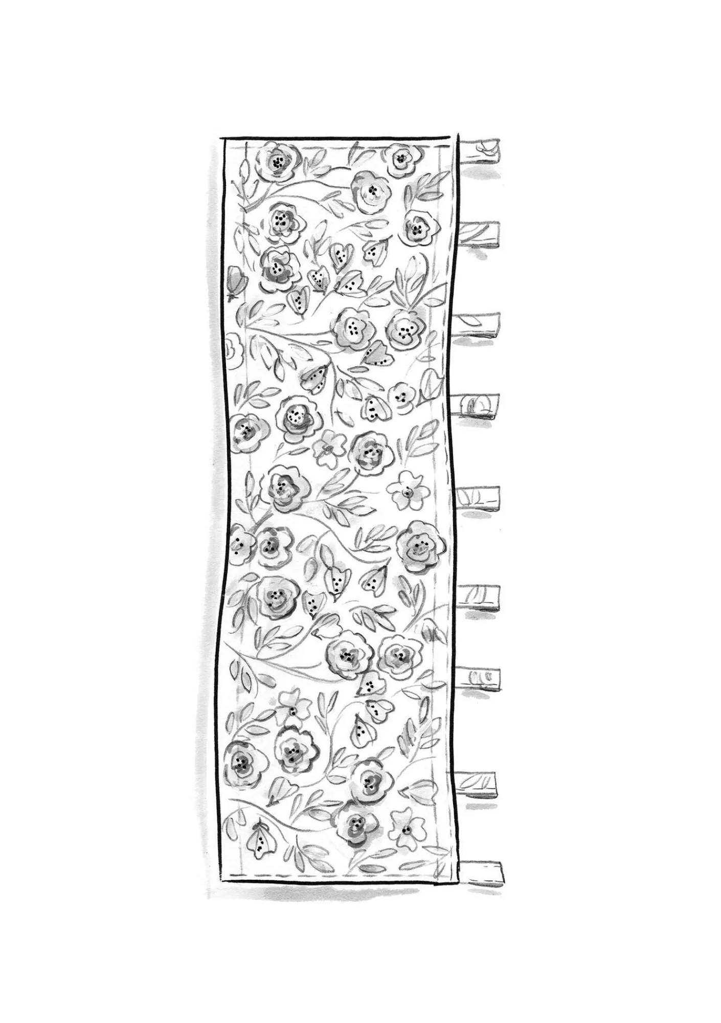 Gardinkappa "Wild rose" i lin/bomull-Gudrun Sjödén Online