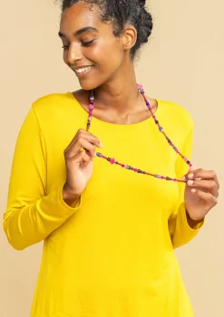 Halsband "Jane" i återvunna glaspärlor-Gudrun Sjödén Hot