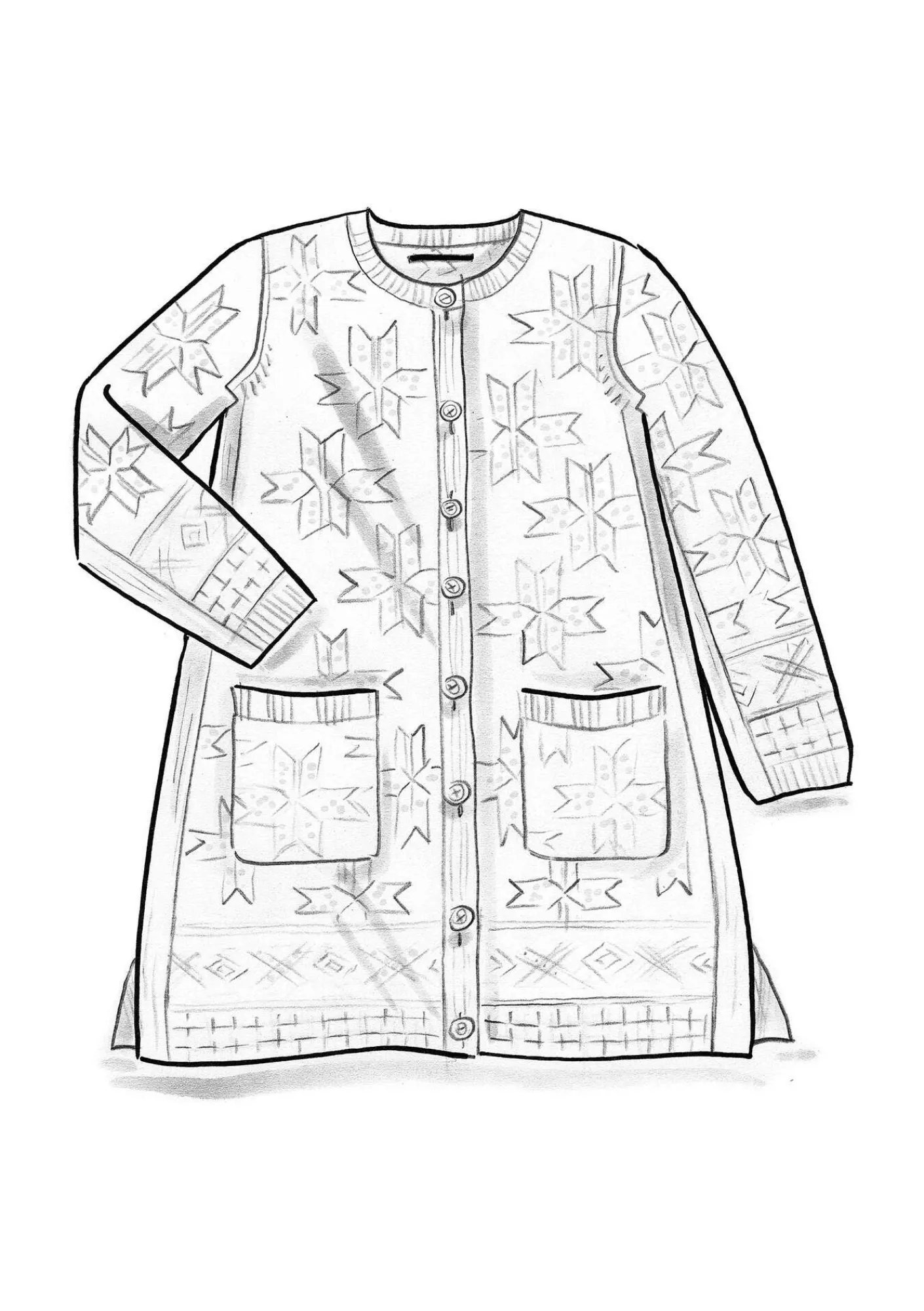 Långkofta "Capella" i lammull-Gudrun Sjödén Discount