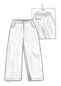 Manchesterbyxa i ekologisk bomull/elastan-Gudrun Sjödén Online