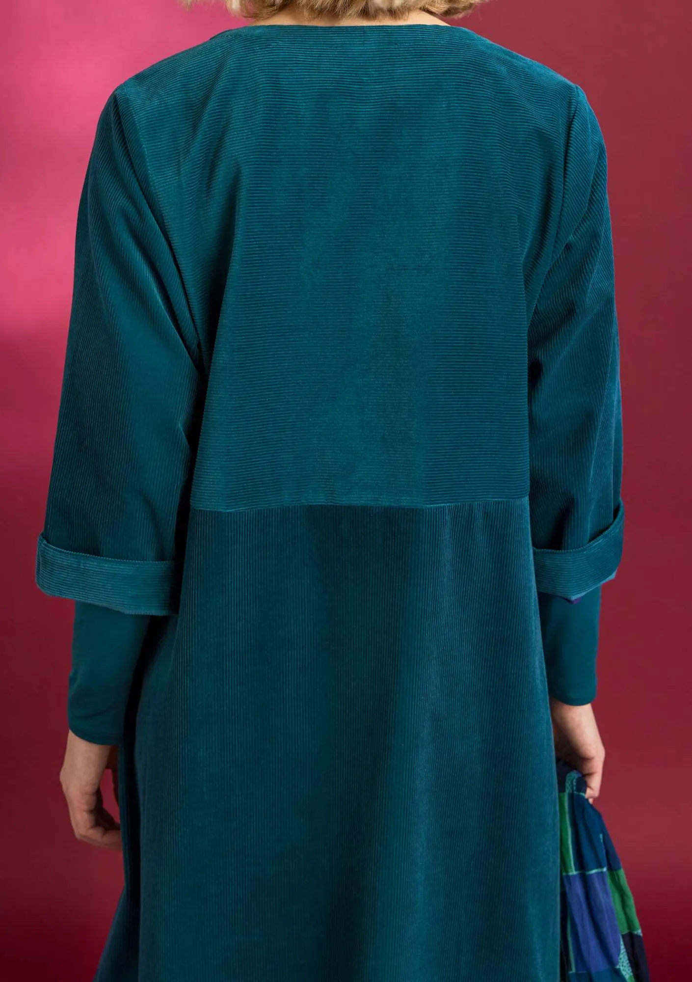 Manchesterklänning i ekologisk bomull/elastan-Gudrun Sjödén