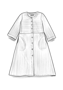 Manchesterklänning i ekologisk bomull/elastan-Gudrun Sjödén