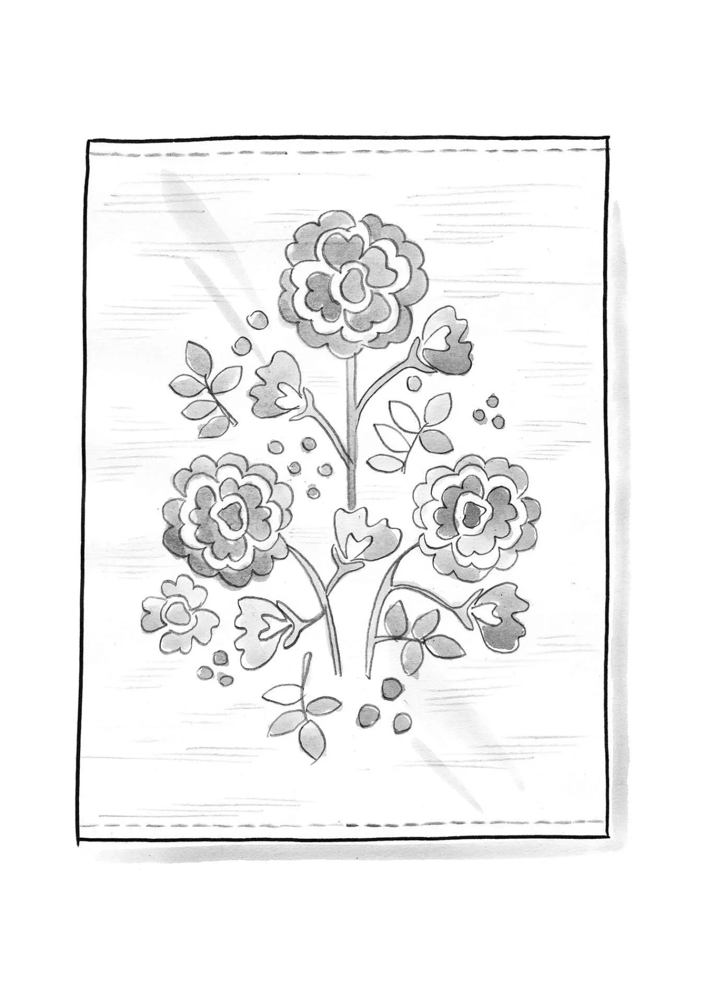 Matta "Wild rose" i ekologisk bomull-Gudrun Sjödén Sale