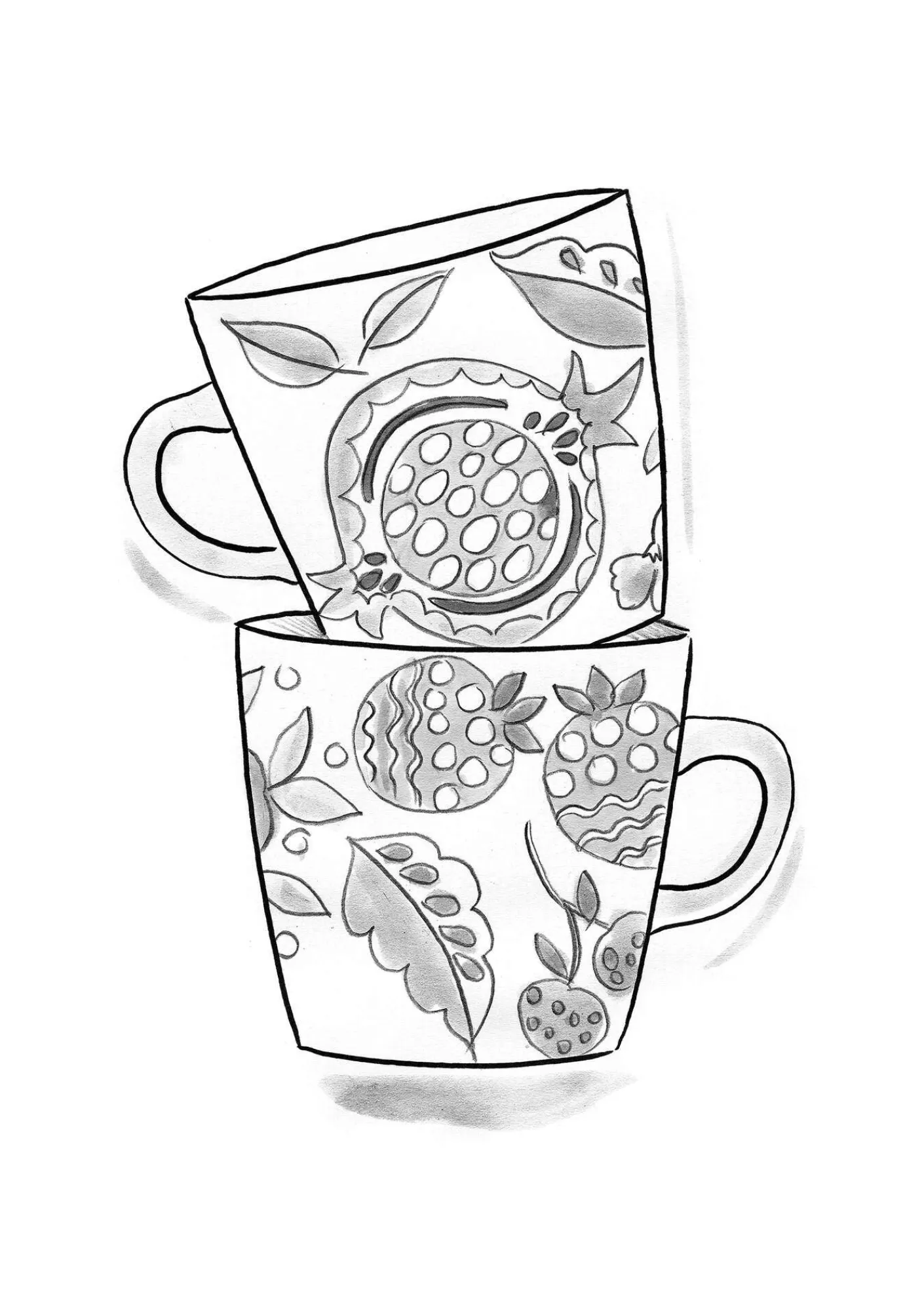 Mugg "Fruits" i keramik-Gudrun Sjödén Outlet