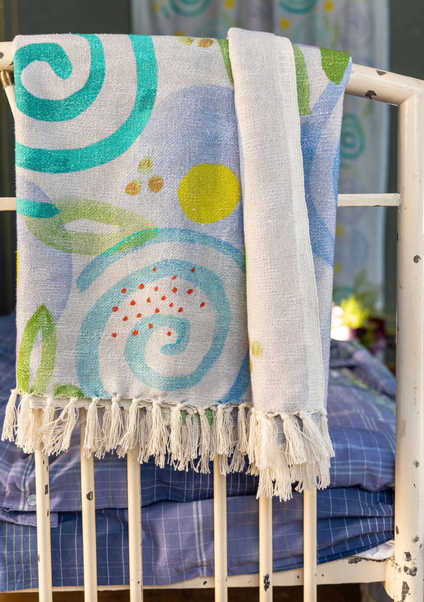 Pläd "Cumulus" i ekologisk bomull-Gudrun Sjödén Online