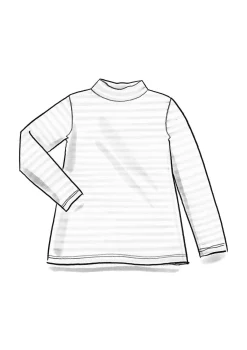 Randig halvpolo i ekologisk bomull-Gudrun Sjödén Outlet