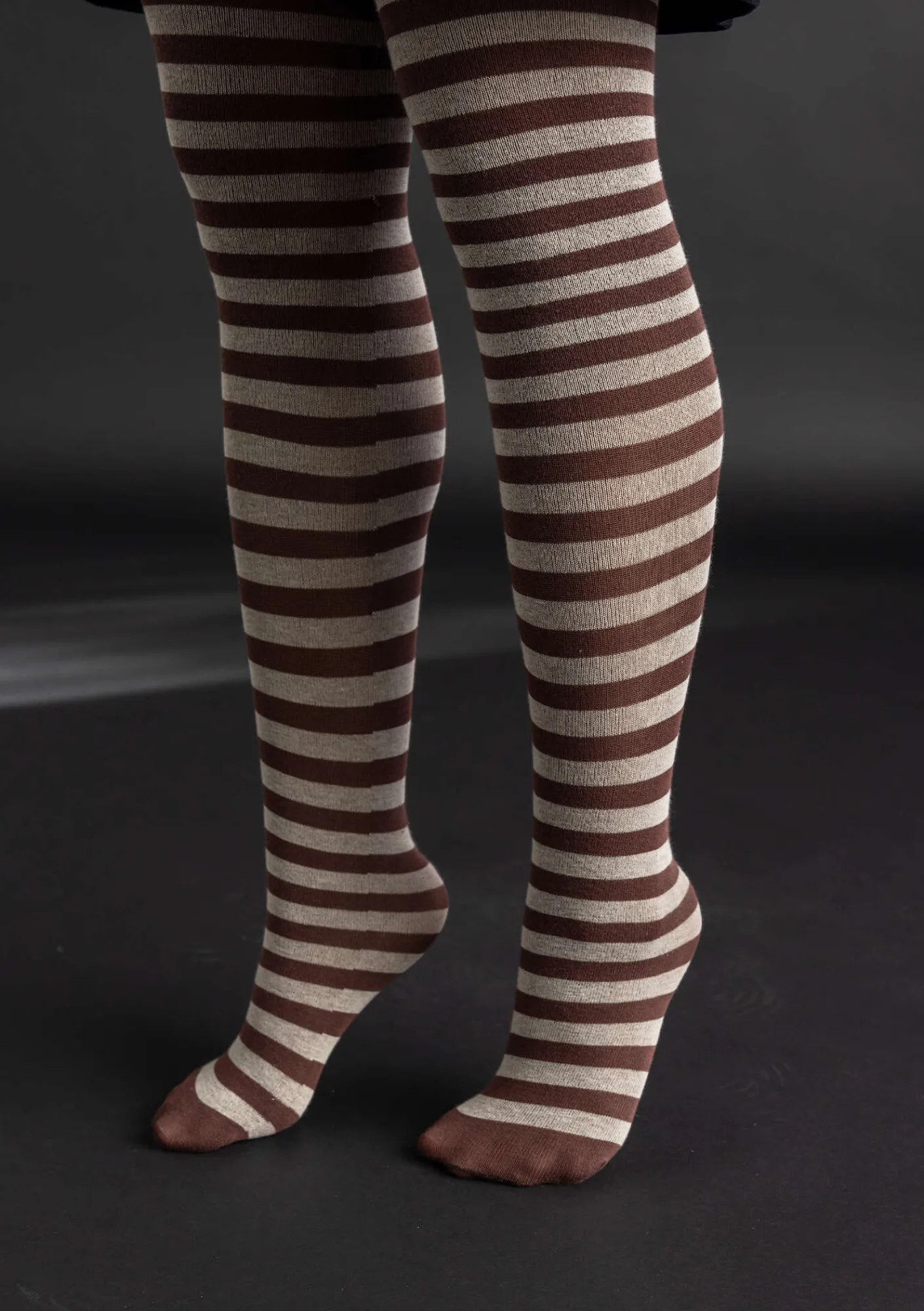 Randiga strumpbyxor i ekologisk bomull-Gudrun Sjödén