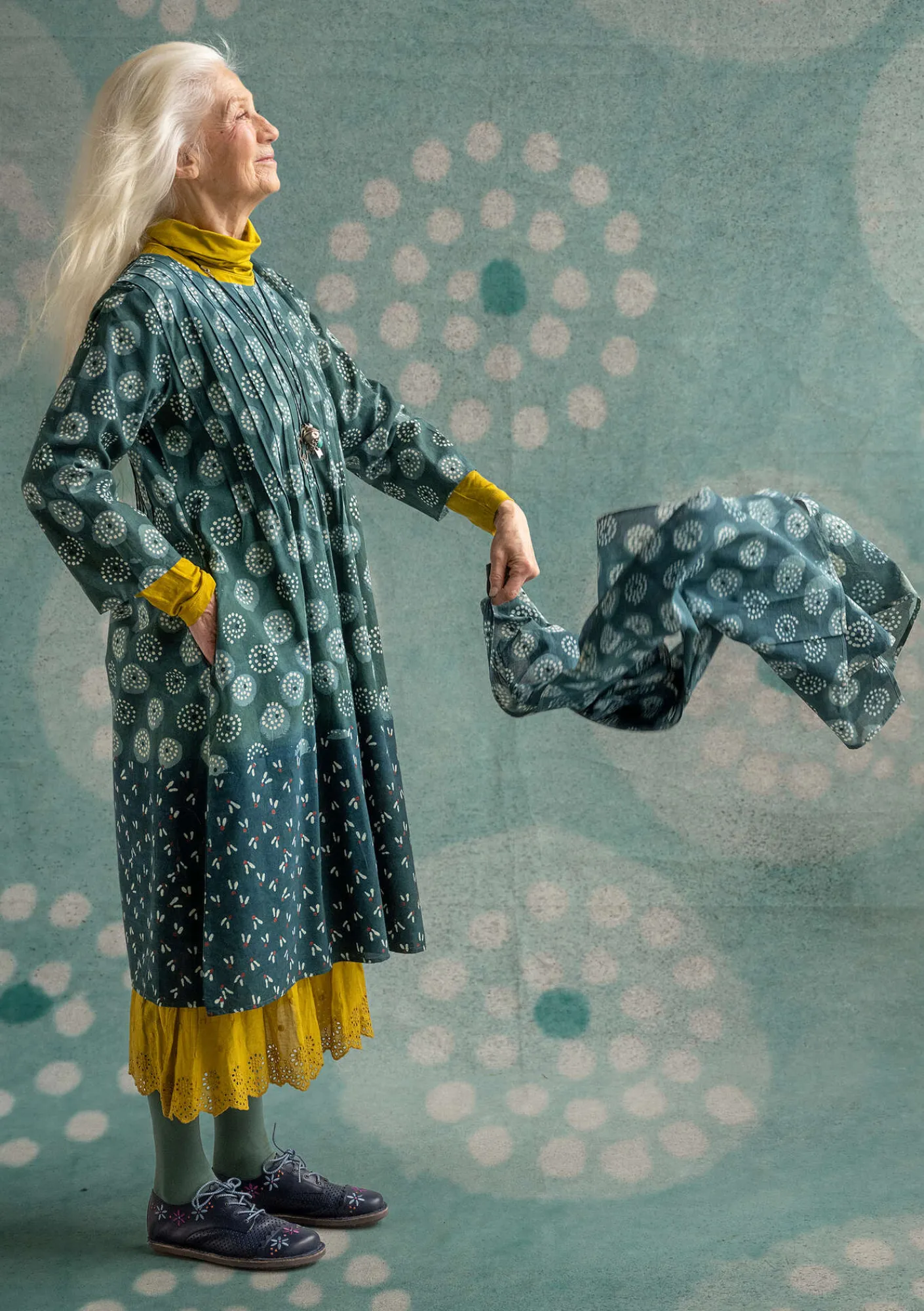 Sjal "Clay" i ekologisk bomull-Gudrun Sjödén New