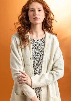 Stickad kavaj i filtad ekologisk ull-Gudrun Sjödén Clearance