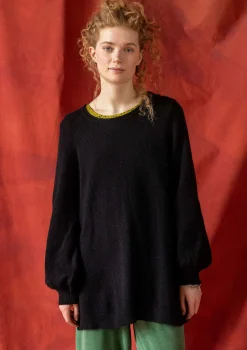 Stickad tunika "Vinternatt" i alpackamix-Gudrun Sjödén