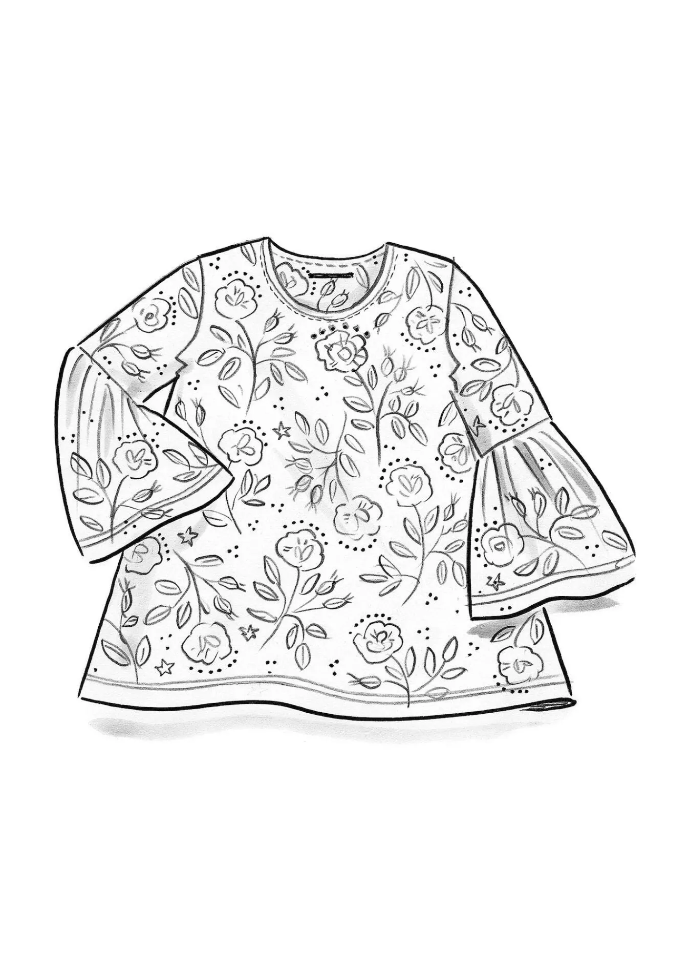 Top "Nyponros" i ekologisk bomull/modal-Gudrun Sjödén Clearance