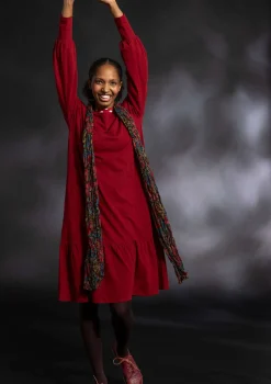 Trikåklänning i ekologisk bomull/lin-Gudrun Sjödén