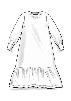 Trikåklänning i ekologisk bomull/lin-Gudrun Sjödén