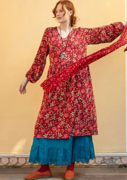 Trikåklänning "Nyponros" i ekologisk bomull/modal-Gudrun Sjödén Hot