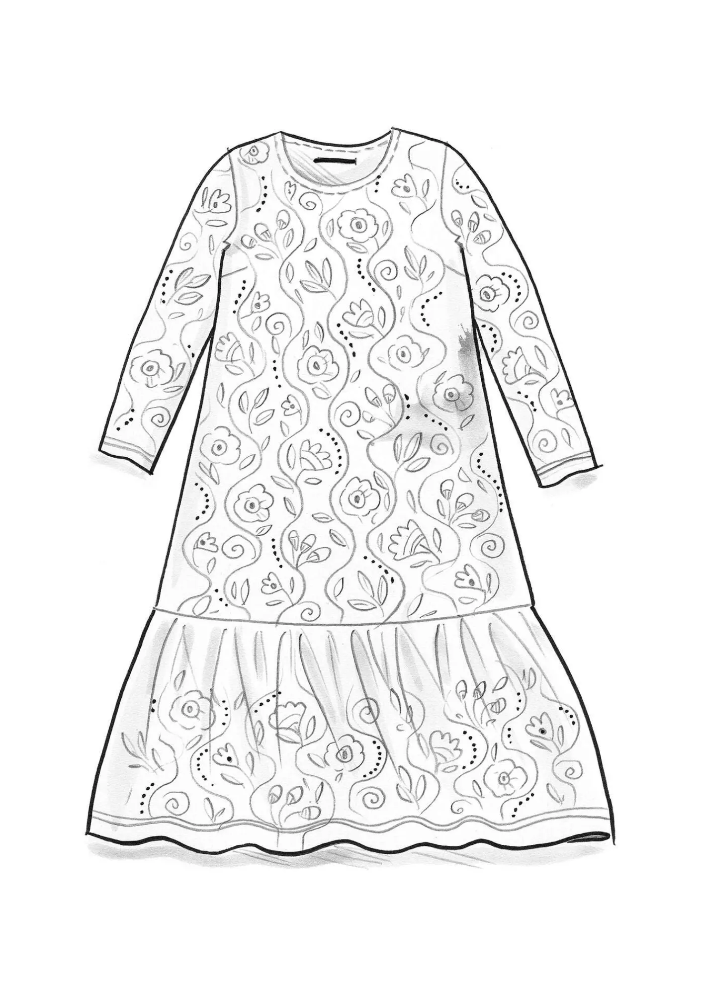 Trikåklänning "Rupangi" i ekologisk bomull-Gudrun Sjödén Discount