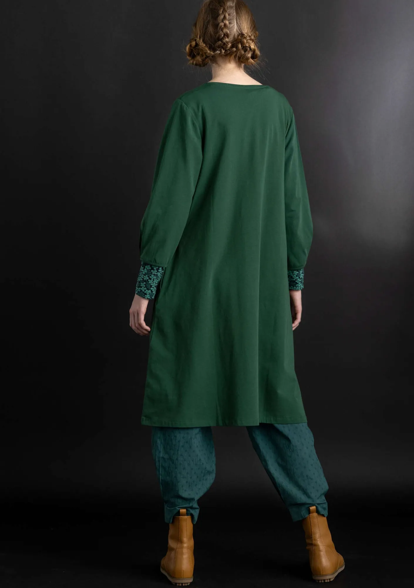 Trikåklänning "Ylva" i ekologisk bomull/elastan-Gudrun Sjödén Online