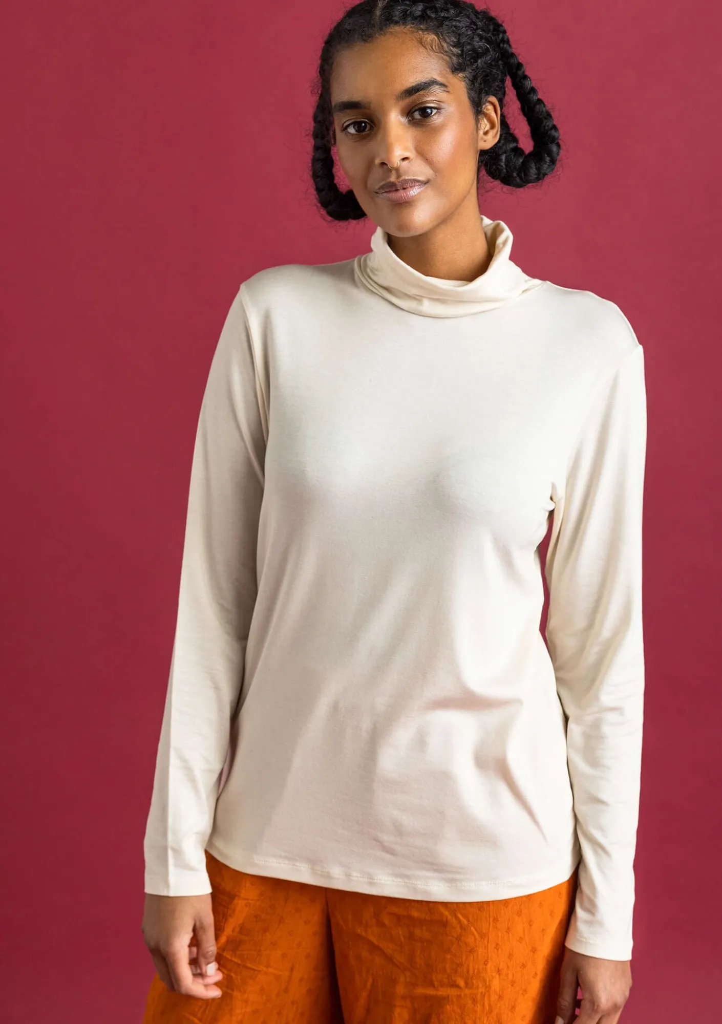 Trikåpolo i lyocell/elastan-Gudrun Sjödén Sale