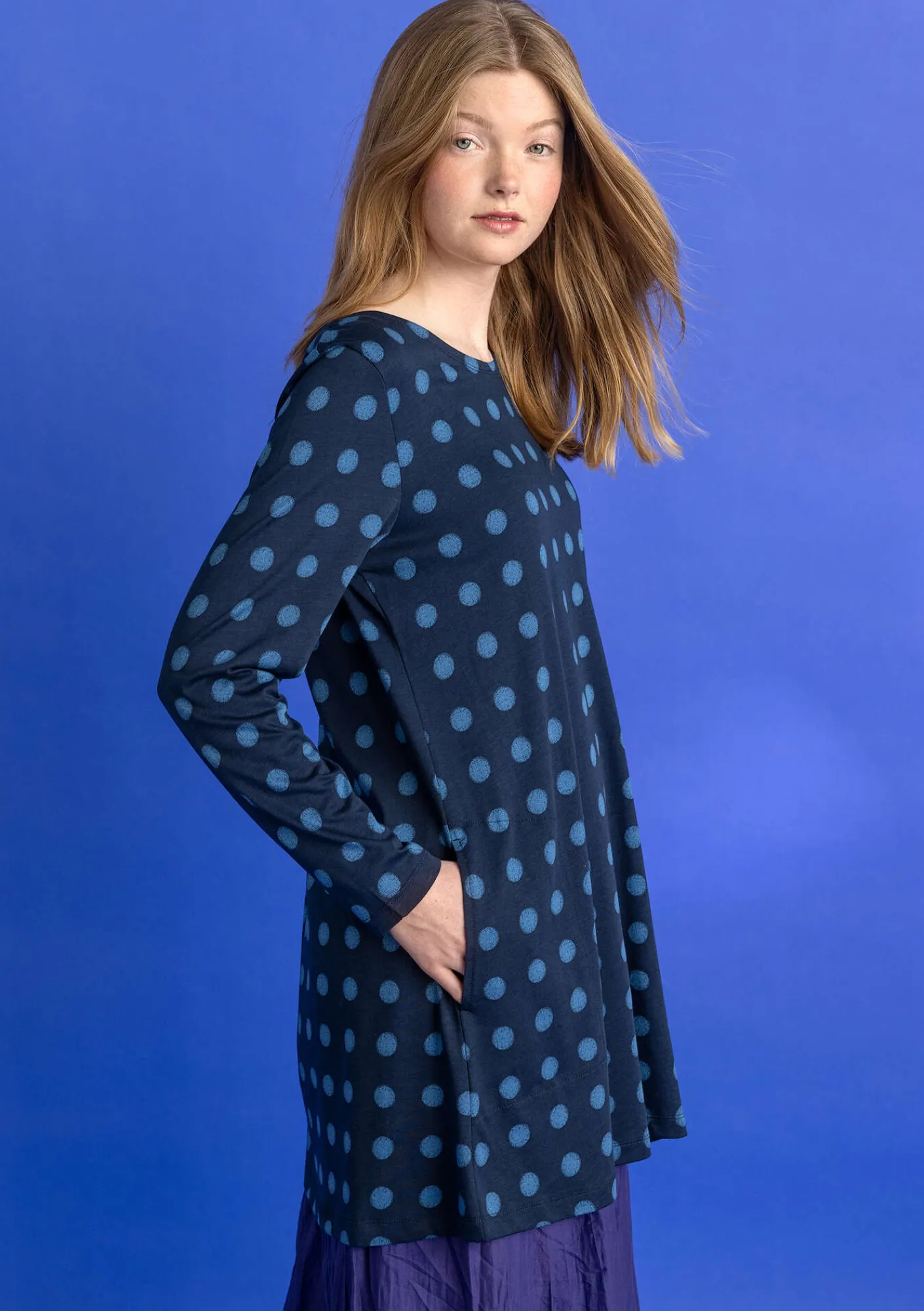 Trikåtunika "Tyra" i ekologisk bomull/modal-Gudrun Sjödén Online