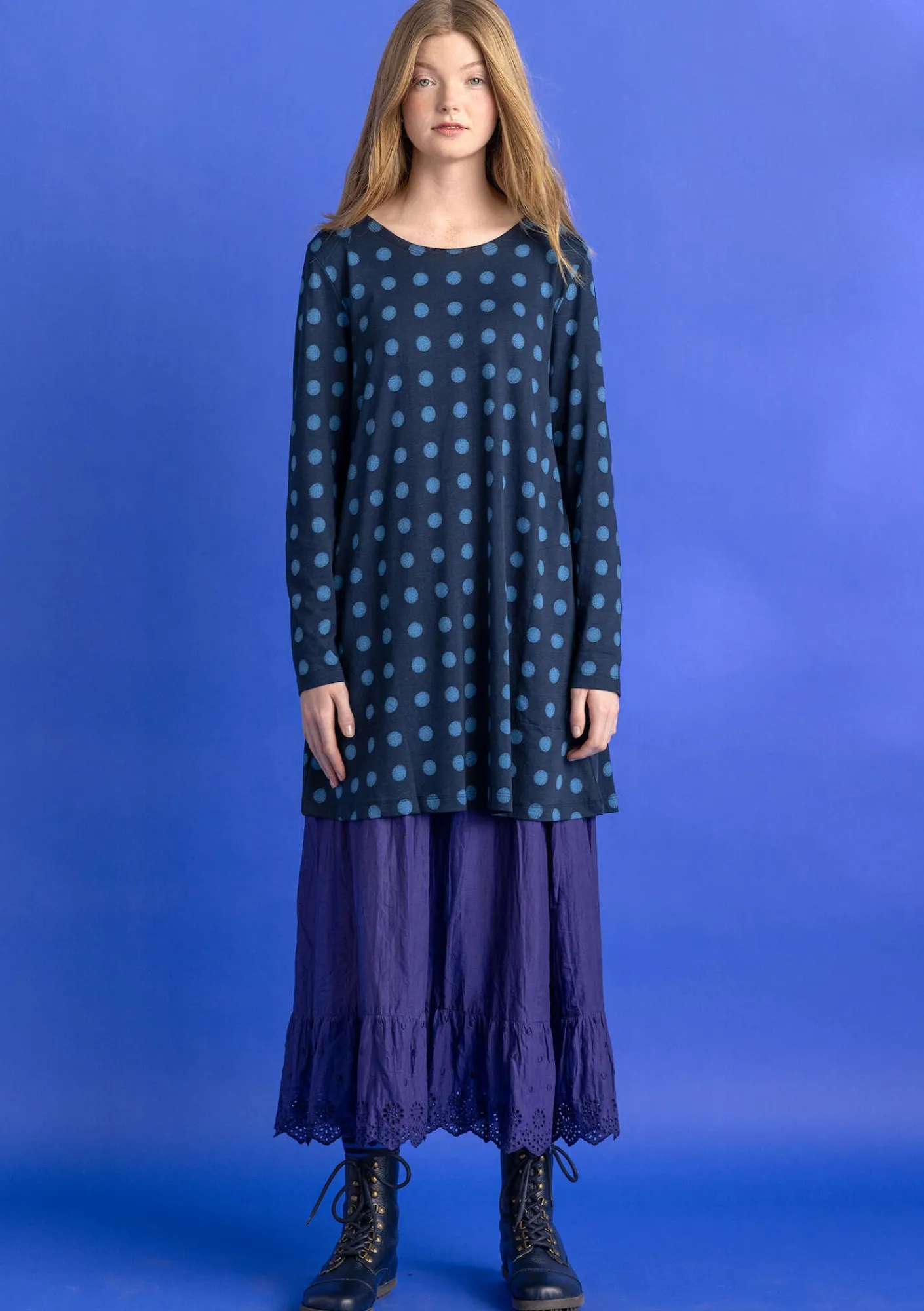 Trikåtunika "Tyra" i ekologisk bomull/modal-Gudrun Sjödén Online