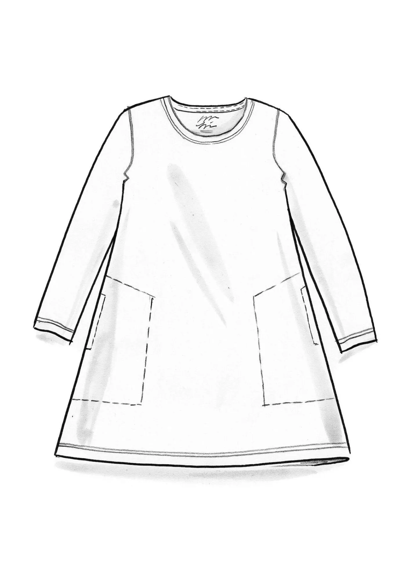 Trikåtunika "Tyra" i ekologisk bomull/modal-Gudrun Sjödén Online