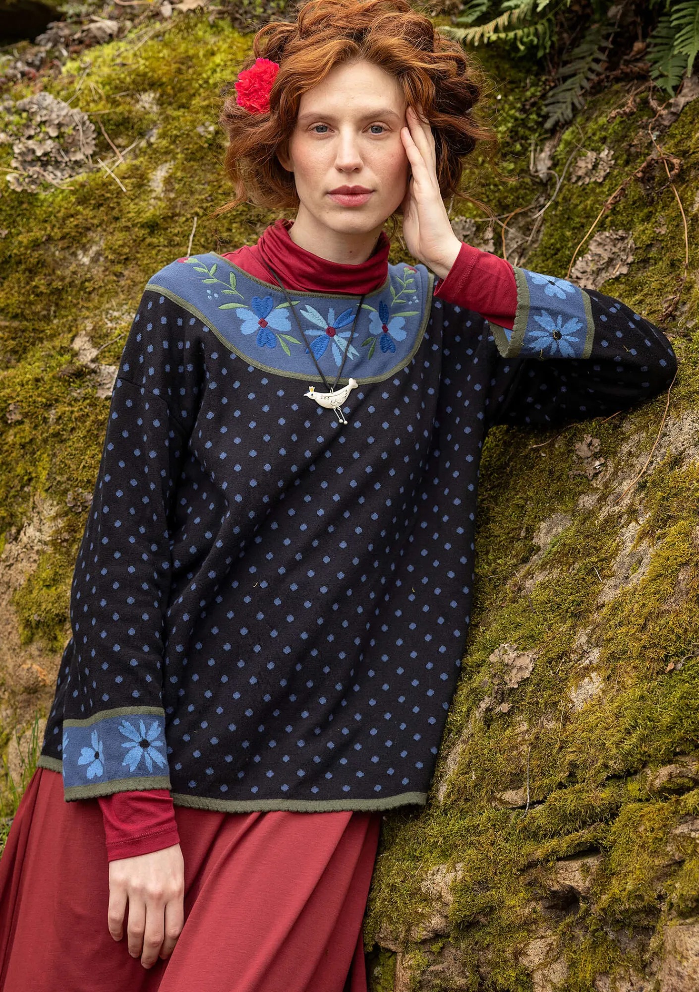 Tröja "Maria" i ekologisk/återvunnen bomull-Gudrun Sjödén Best