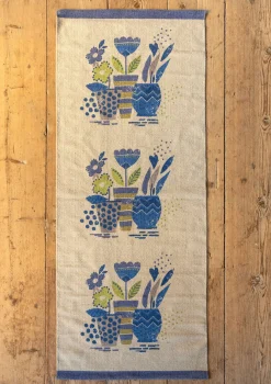 Tryckt gångmatta "Flower pots" i ekologisk bomull-Gudrun Sjödén Discount