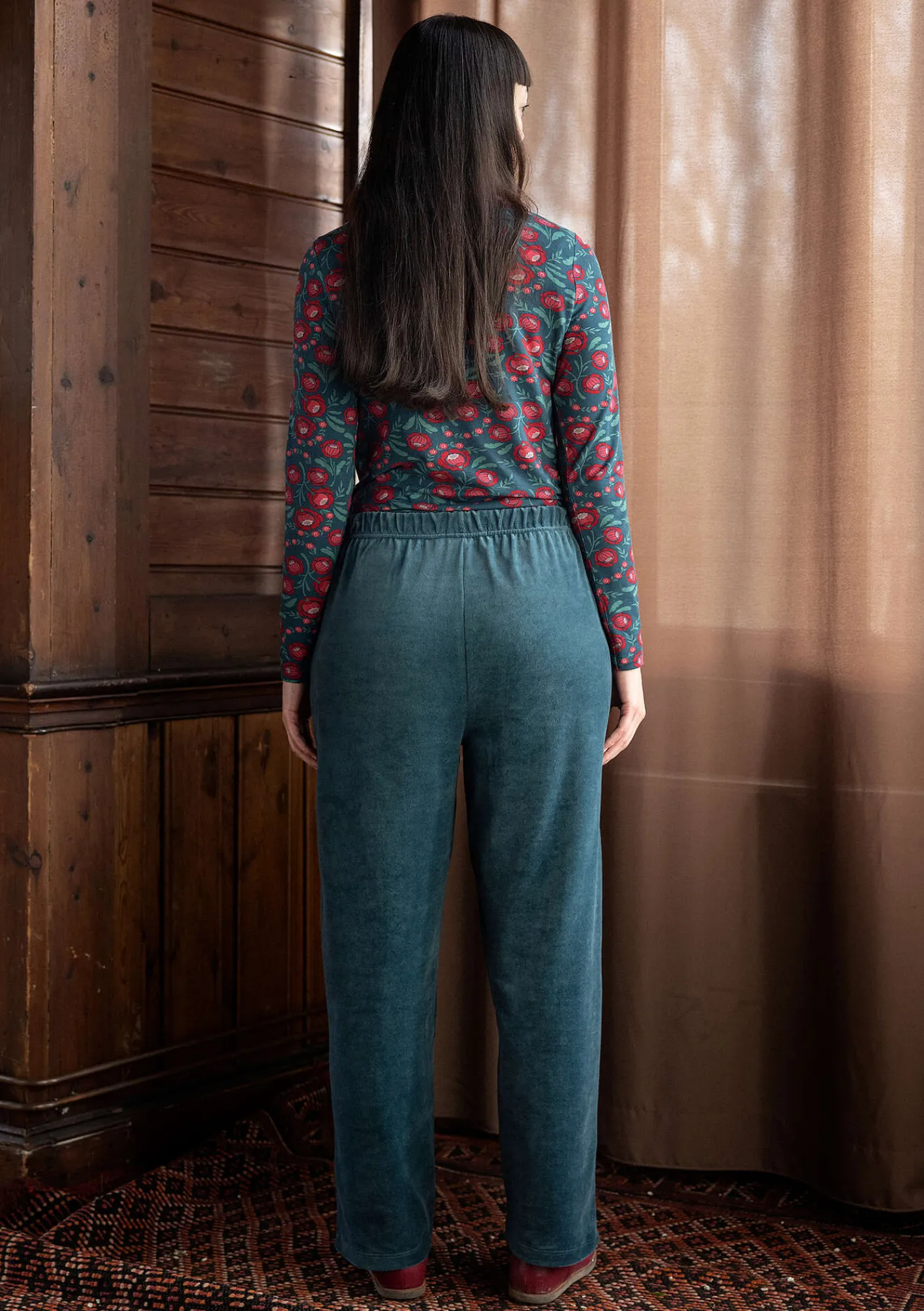 Velourbyxa "Nora" i ekologisk bomull/återvunnen polyester-Gudrun Sjödén New