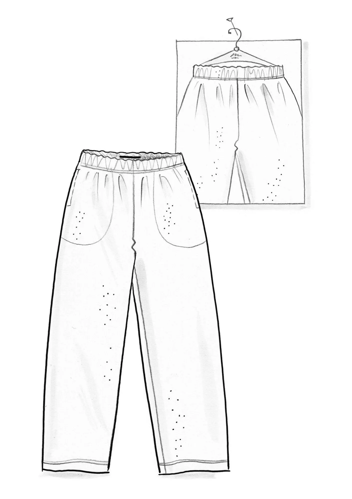 Velourbyxa "Nora" i ekologisk bomull/återvunnen polyester-Gudrun Sjödén New