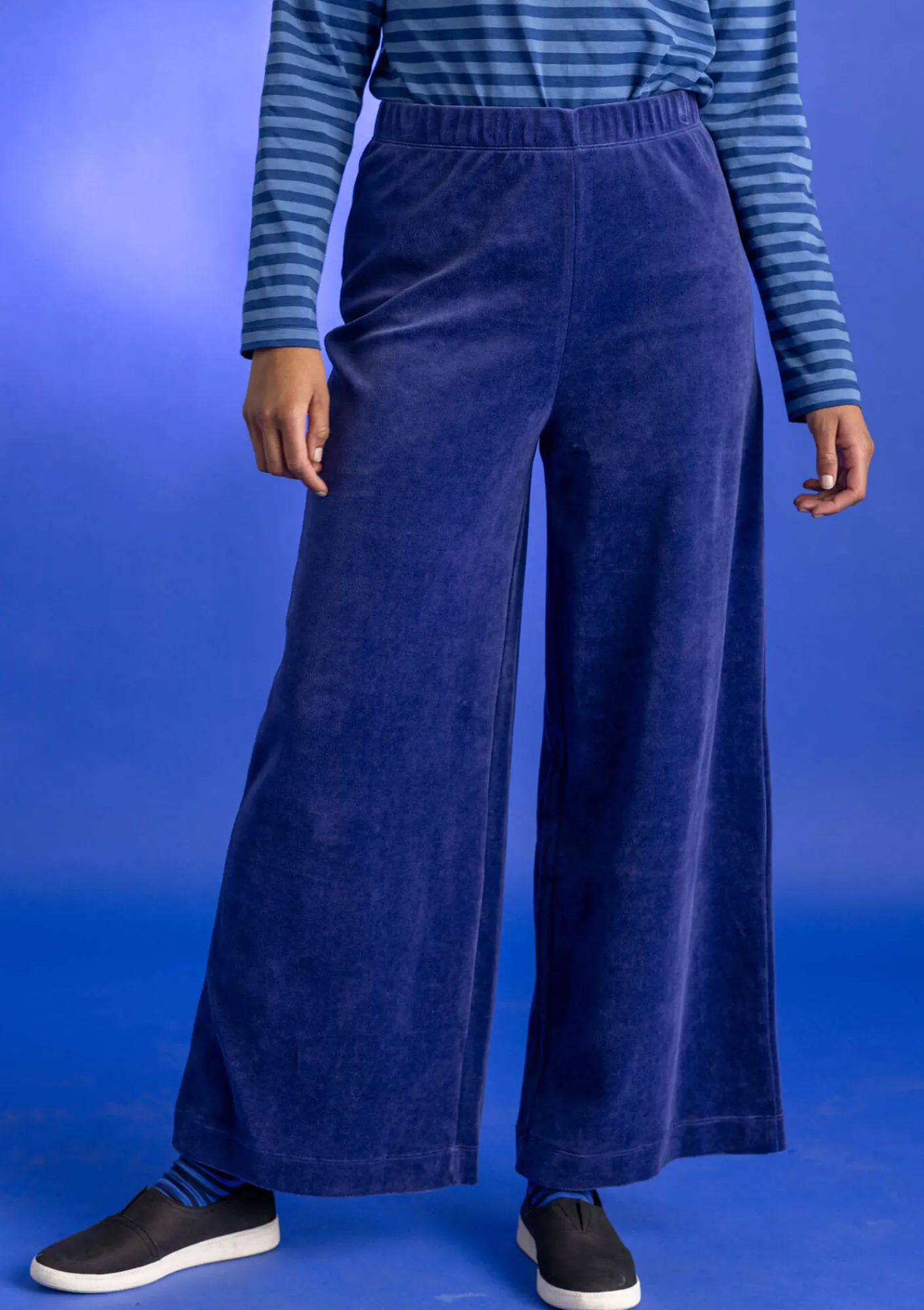 Velourbyxor i ekologisk bomull/återvunnen polyester-Gudrun Sjödén Outlet