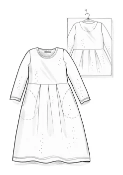 Velourklänning "Fyrverkeri" i ekologisk bomull/återvunnen polyester-Gudrun Sjödén