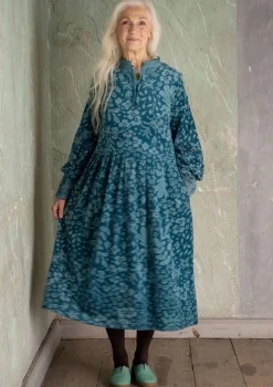 Velourklänning "Katla" i ekologisk bomull/återvunnen polyester-Gudrun Sjödén Online