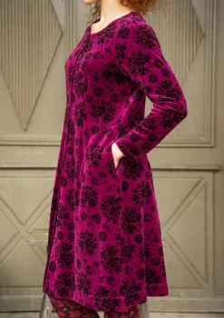 Velourklänning "Selma" i ekologisk bomull/återvunnen polyester-Gudrun Sjödén Clearance