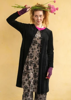 Velourklänning "Selma" i ekologisk bomull/återvunnen polyester-Gudrun Sjödén