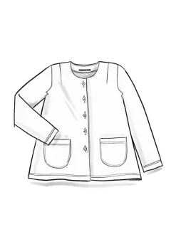 Velourkofta i ekologisk bomull/återvunnen polyester-Gudrun Sjödén Discount