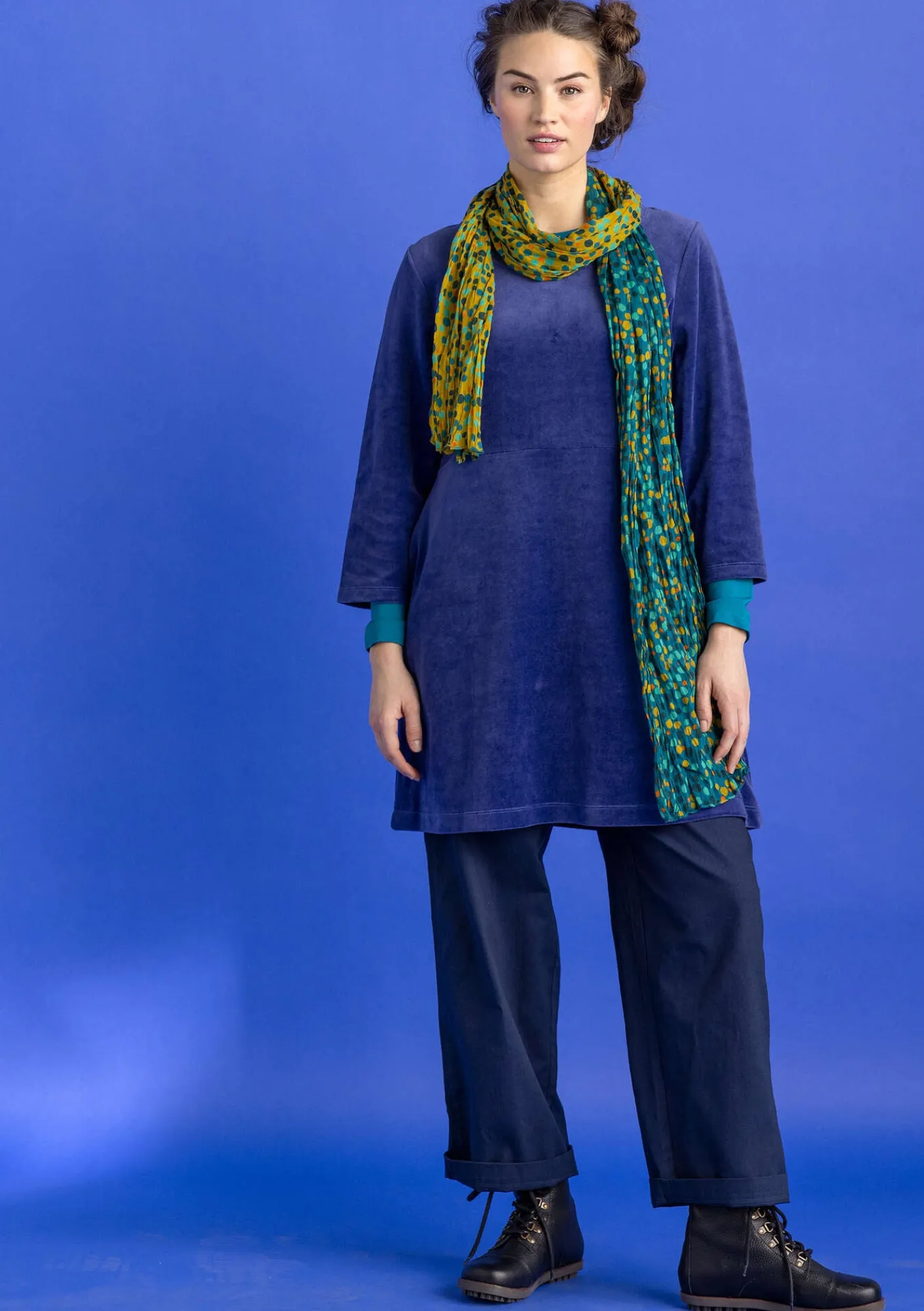 Velourtunika i ekologisk bomull/återvunnen polyester-Gudrun Sjödén Online