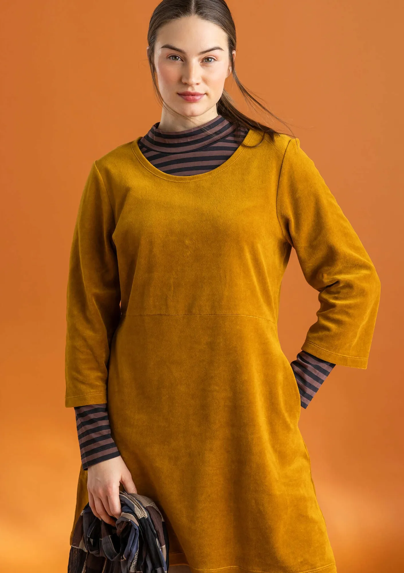 Velourtunika i ekologisk bomull/återvunnen polyester-Gudrun Sjödén Outlet