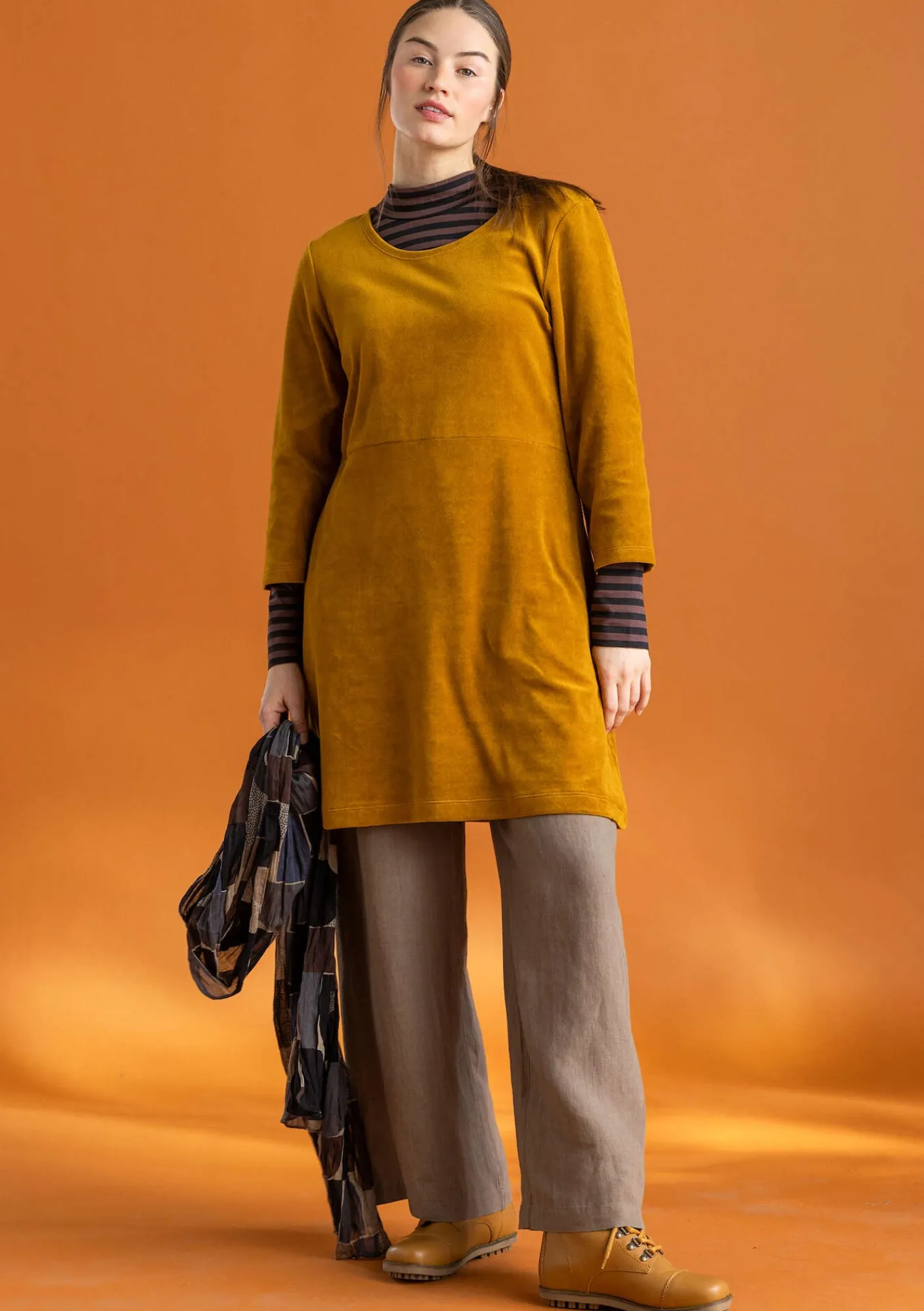 Velourtunika i ekologisk bomull/återvunnen polyester-Gudrun Sjödén Outlet