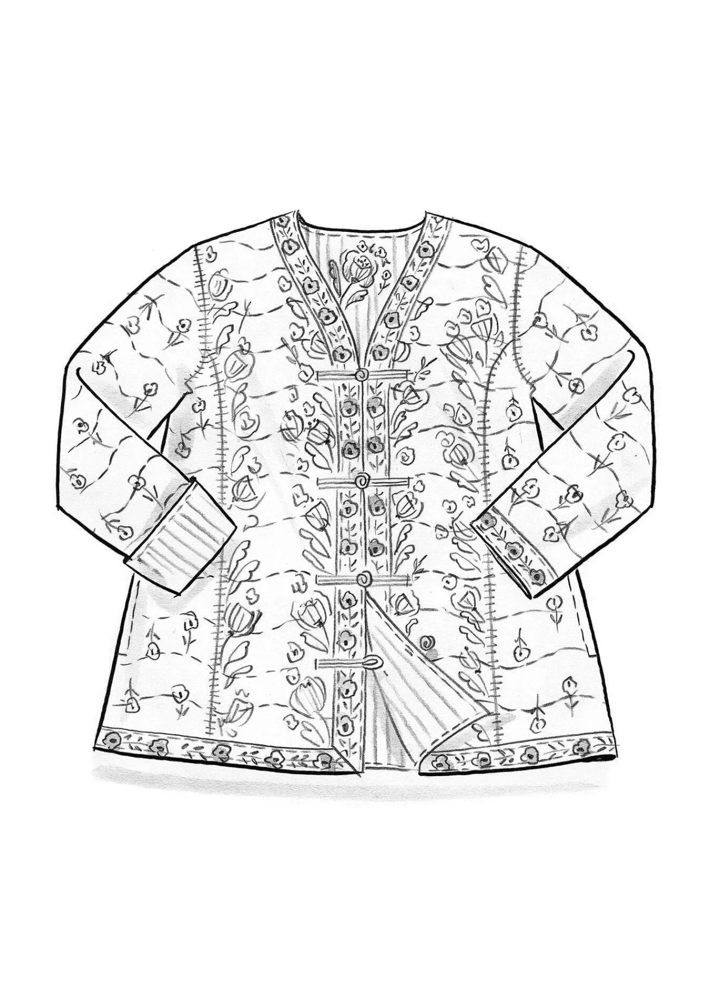 Vändbar jacka "Asta" i ekologisk bomull-Gudrun Sjödén Outlet