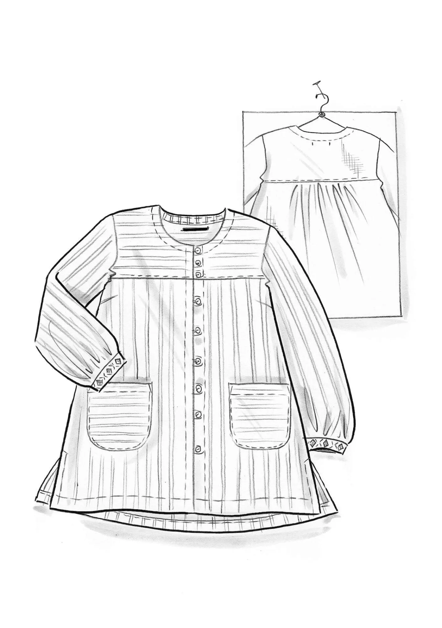 Vävd artistblus ”Asta” i lin-Gudrun Sjödén Best