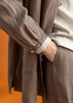 Vävd artistblus ”Asta” i lin-Gudrun Sjödén New