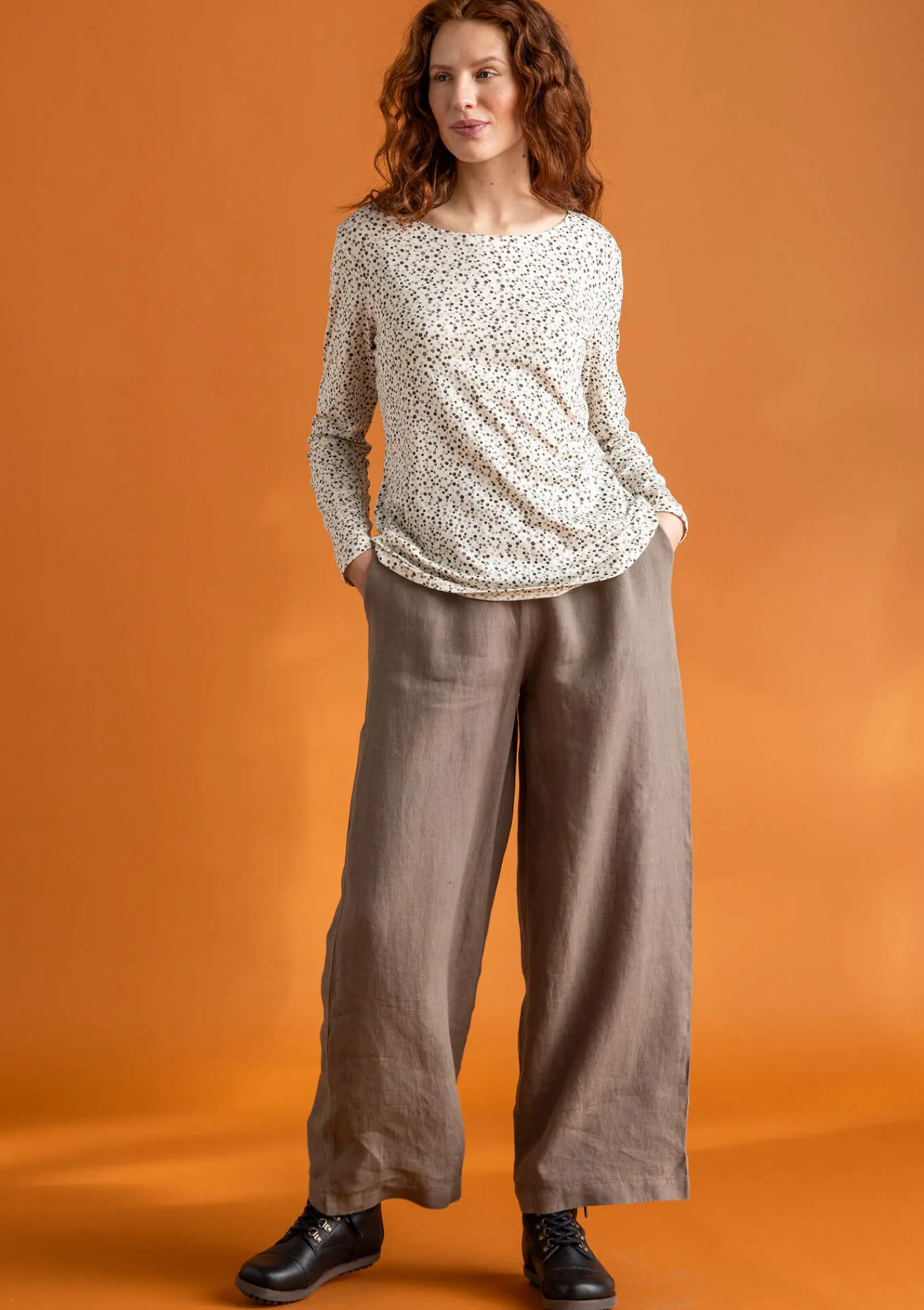 Vävd byxa ”Asta” i lin-Gudrun Sjödén Outlet