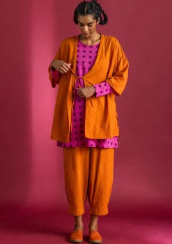 Vävd byxa i ekologisk bomullsdobby1-Gudrun Sjödén Sale