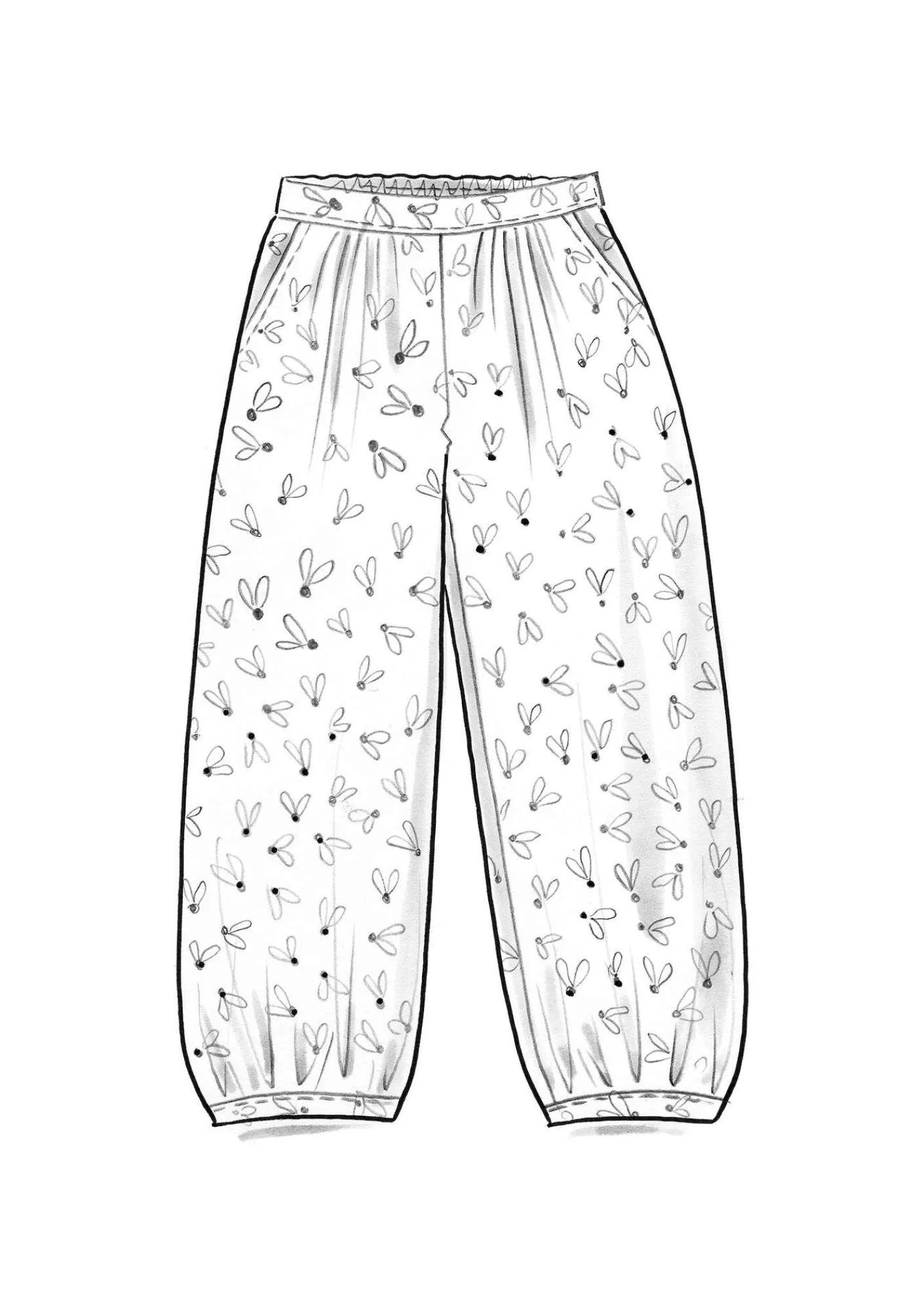 Vävd byxa "Mud" i ekologisk bomull-Gudrun Sjödén Clearance