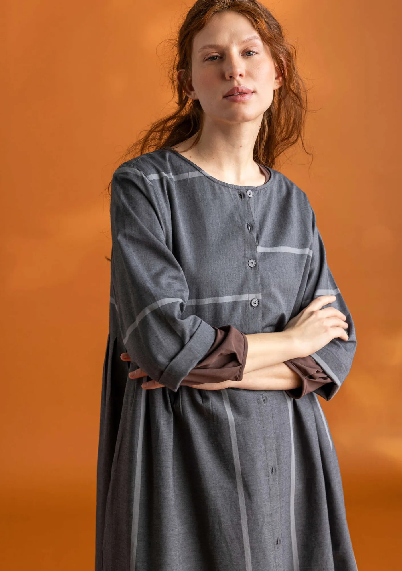 Vävd klänning ”Ava” i ekologisk bomull-Gudrun Sjödén Hot