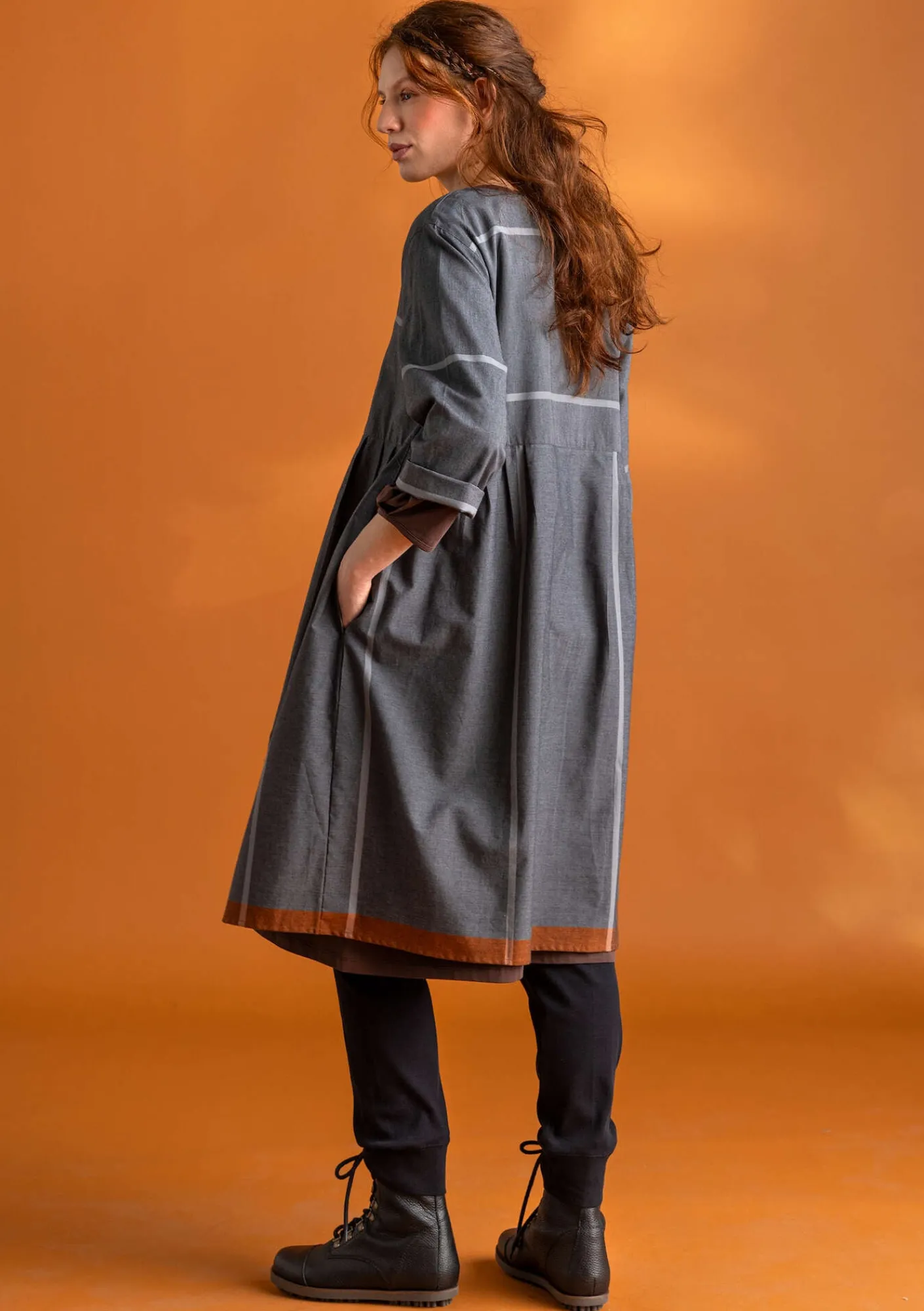 Vävd klänning ”Ava” i ekologisk bomull-Gudrun Sjödén Hot